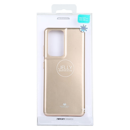 For Samsung Galaxy S21 Ultra 5G GOOSPERY JELLY Full Coverage Soft Case(Gold)-garmade.com