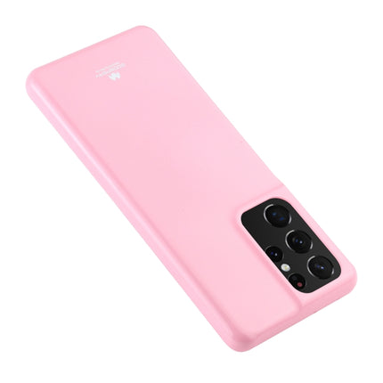 For Samsung Galaxy S21 Ultra 5G GOOSPERY JELLY Full Coverage Soft Case(Pink)-garmade.com