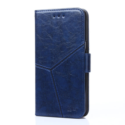 Geometric Stitching Horizontal Flip TPU + PU Leather Case with Holder & Card Slots & Wallet For iPhone 12 Pro Max(Blue)-garmade.com