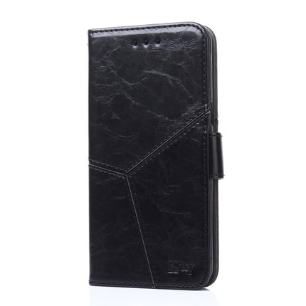Geometric Stitching Horizontal Flip TPU + PU Leather Case with Holder & Card Slots & Wallet For iPhone 12 Pro Max(Black)-garmade.com