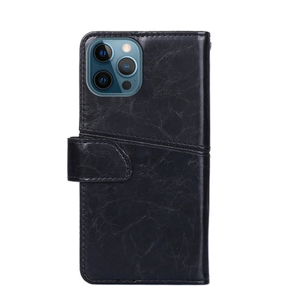 Geometric Stitching Horizontal Flip TPU + PU Leather Case with Holder & Card Slots & Wallet For iPhone 12 Pro Max(Black)-garmade.com