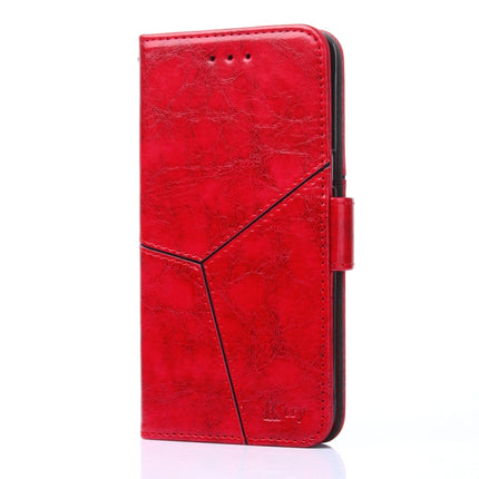 Geometric Stitching Horizontal Flip TPU + PU Leather Case with Holder & Card Slots & Wallet For iPhone 12 Pro(Red)-garmade.com