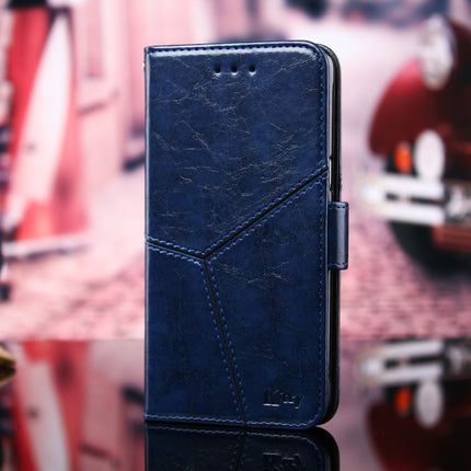 Geometric Stitching Horizontal Flip TPU + PU Leather Case with Holder & Card Slots & Wallet For iPhone 12 Pro(Blue)-garmade.com