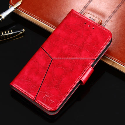 Geometric Stitching Horizontal Flip TPU + PU Leather Case with Holder & Card Slots & Wallet For iPhone 12 Mini(Red)-garmade.com