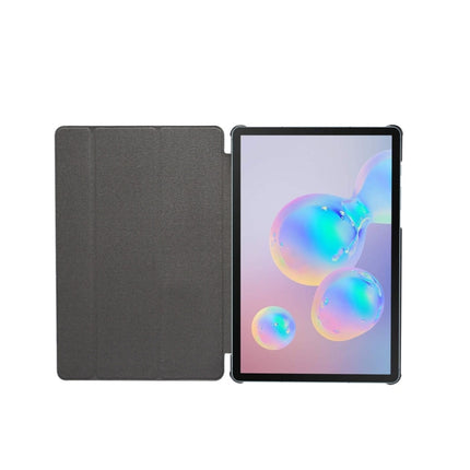 For Galaxy Tab S6 10.5 T860 Marble Texture Pattern Horizontal Flip Leather Case, with Three-folding Holder & Sleep / Wake-up Function(Grey)-garmade.com
