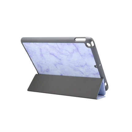 For iPad 10.2 inch Marble Texture Pattern Horizontal Flip Leather Case, with Three-folding Holder & Pen Slot & Sleep / Wake-up Function(Purple)-garmade.com