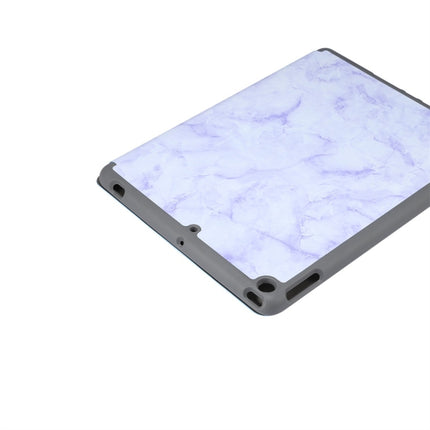 For iPad 10.2 inch Marble Texture Pattern Horizontal Flip Leather Case, with Three-folding Holder & Pen Slot & Sleep / Wake-up Function(Purple)-garmade.com