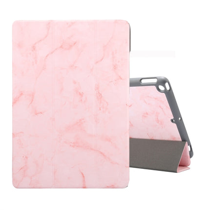 For iPad 10.2 inch Marble Texture Pattern Horizontal Flip Leather Case, with Three-folding Holder & Pen Slot & Sleep / Wake-up Function(Pink)-garmade.com