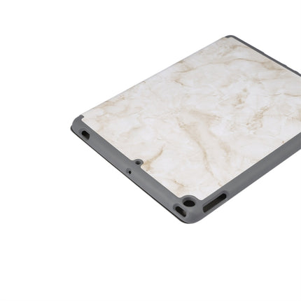 For iPad 10.2 inch Marble Texture Pattern Horizontal Flip Leather Case, with Three-folding Holder & Pen Slot & Sleep / Wake-up Function(Grey)-garmade.com