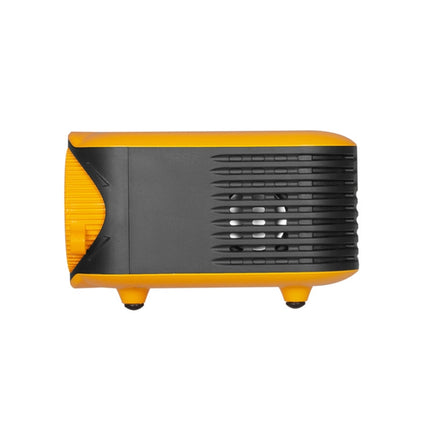 TRANSJEE A2000 320x240P 1000 ANSI Lumens Mini Home Theater HD Digital Projector, Plug Type: UK Plug(Yellow)-garmade.com