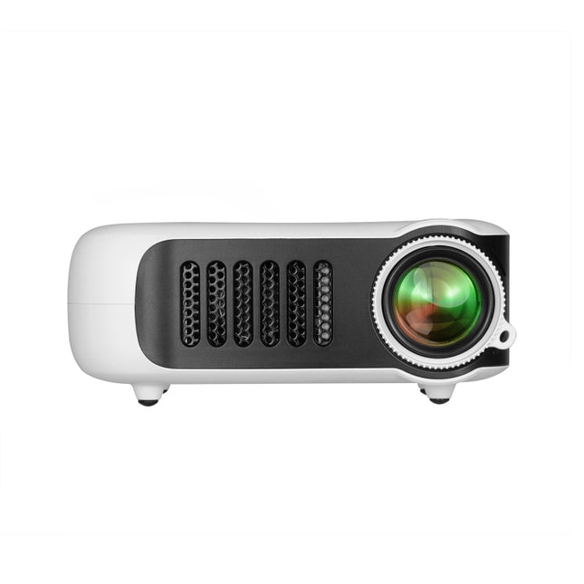TRANSJEE A2000 320x240P 1000 ANSI Lumens Mini Home Theater HD Digital Projector, Plug Type: US Plug(White)-garmade.com