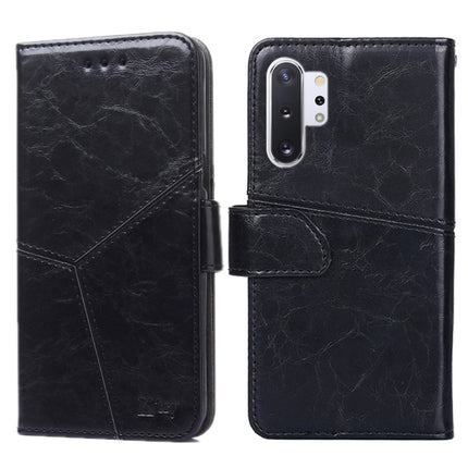 For Samsung Galaxy Note10 Geometric Stitching Horizontal Flip TPU + PU Leather Case with Holder & Card Slots & Wallet(Black)-garmade.com