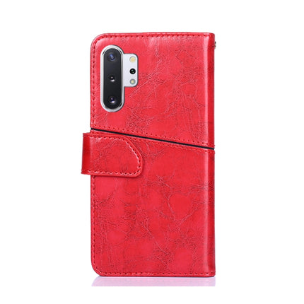 For Samsung Galaxy Note10 Geometric Stitching Horizontal Flip TPU + PU Leather Case with Holder & Card Slots & Wallet(Red)-garmade.com