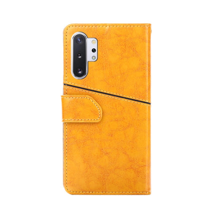 For Samsung Galaxy Note10 Geometric Stitching Horizontal Flip TPU + PU Leather Case with Holder & Card Slots & Wallet(Yellow)-garmade.com