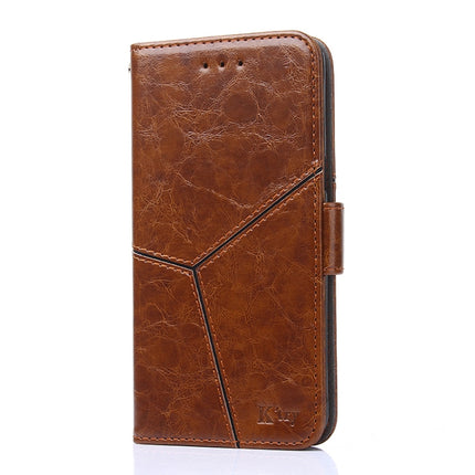 For Samsung Galaxy Note10 Geometric Stitching Horizontal Flip TPU + PU Leather Case with Holder & Card Slots & Wallet(Light Brown)-garmade.com