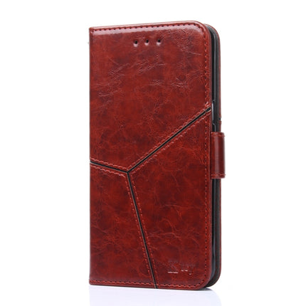 For Samsung Galaxy Note10 Geometric Stitching Horizontal Flip TPU + PU Leather Case with Holder & Card Slots & Wallet(Dark Brown)-garmade.com