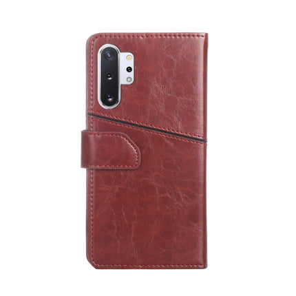 For Samsung Galaxy Note10 Geometric Stitching Horizontal Flip TPU + PU Leather Case with Holder & Card Slots & Wallet(Dark Brown)-garmade.com