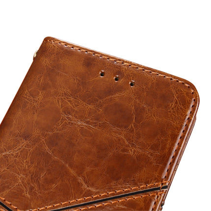 For Samsung Galaxy Note10 Geometric Stitching Horizontal Flip TPU + PU Leather Case with Holder & Card Slots & Wallet(Dark Brown)-garmade.com