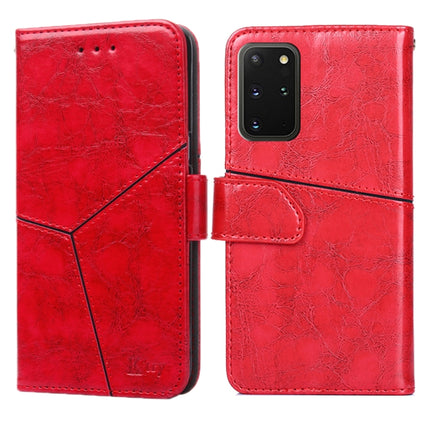 For Samsung Galaxy S20+ Geometric Stitching Horizontal Flip TPU + PU Leather Case with Holder & Card Slots & Wallet(Red)-garmade.com