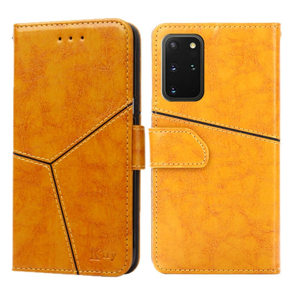For Samsung Galaxy S20+ Geometric Stitching Horizontal Flip TPU + PU Leather Case with Holder & Card Slots & Wallet(Yellow)-garmade.com