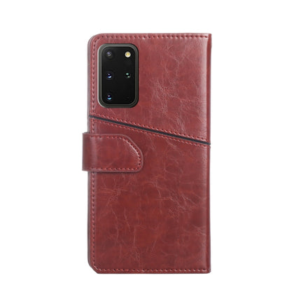 For Samsung Galaxy S20+ Geometric Stitching Horizontal Flip TPU + PU Leather Case with Holder & Card Slots & Wallet(Dark Brown)-garmade.com