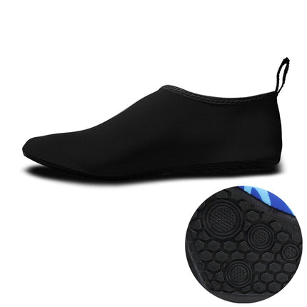Non-slip Wear-resisting Thick Rubber Sole Diving Shoes and Socks, One Pair(Black)-garmade.com