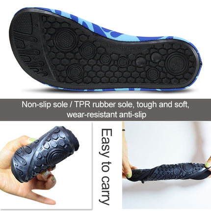 Non-slip Wear-resisting Thick Rubber Sole Diving Shoes and Socks, One Pair(Figured Orange)-garmade.com
