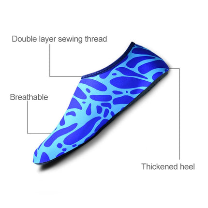 Non-slip Wear-resisting Thick Rubber Sole Diving Shoes and Socks, One Pair(Blue)-garmade.com