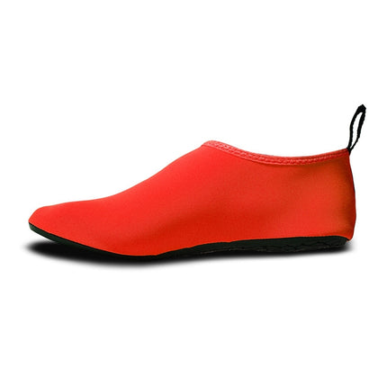 Non-slip Wear-resisting Thick Rubber Sole Diving Shoes and Socks, One Pair(Red)-garmade.com