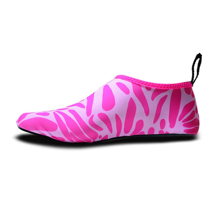 Non-slip Wear-resisting Thick Rubber Sole Diving Shoes and Socks, One Pair(Figured Pink)-garmade.com