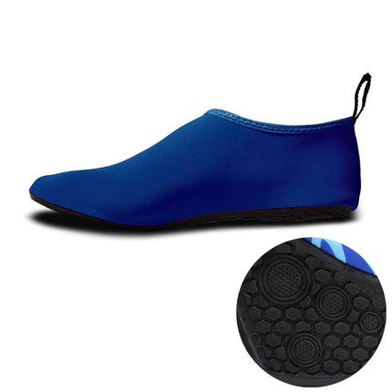 Non-slip Wear-resisting Thick Rubber Sole Diving Shoes and Socks, One Pair, Size:M (Blue)-garmade.com