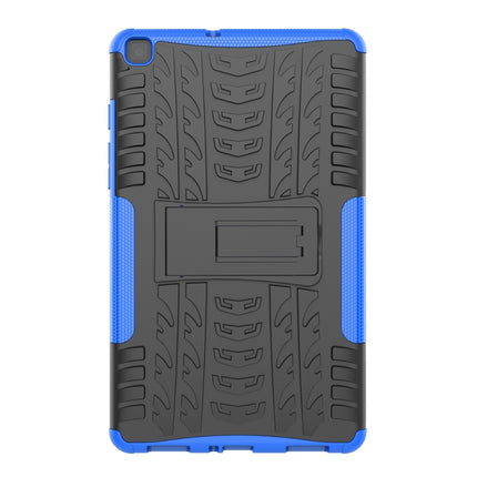For Samsung Galaxy Tab A8.0 (2019) T295 / T290 Tire Texture TPU+PC Shockproof Case with Holder(Blue)-garmade.com
