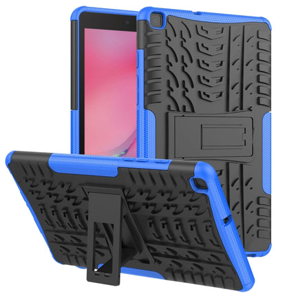 For Samsung Galaxy Tab A8.0 (2019) T295 / T290 Tire Texture TPU+PC Shockproof Case with Holder(Blue)-garmade.com