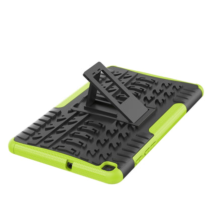 For Samsung Galaxy Tab A8.0 (2019) T295 / T290 Tire Texture TPU+PC Shockproof Case with Holder(Green)-garmade.com