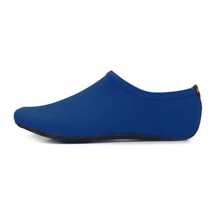 Non-slip Plastic Grain Texture Thick Cloth Sole Solid Color Diving Shoes and Socks, One Pair(Navy Blue)-garmade.com