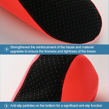 Non-slip Plastic Grain Texture Thick Cloth Sole Solid Color Diving Shoes and Socks, One Pair(Orange)-garmade.com
