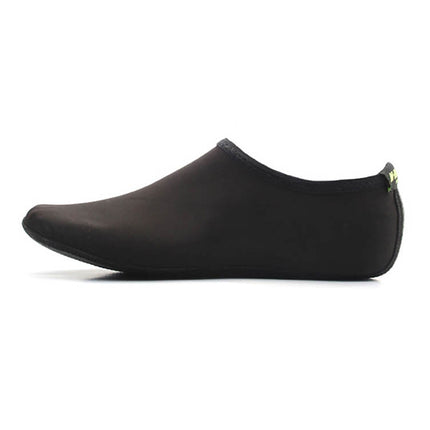 Non-slip Plastic Grain Texture Thick Cloth Sole Solid Color Diving Shoes and Socks, One Pair, Size:S (Black)-garmade.com