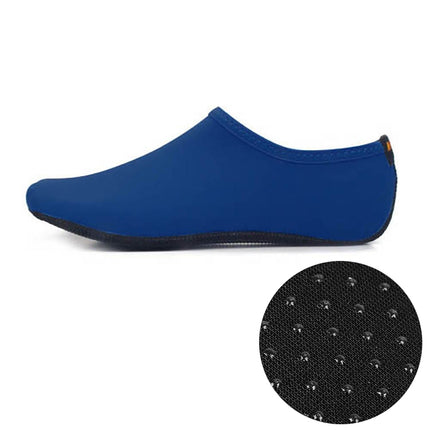 Non-slip Plastic Grain Texture Thick Cloth Sole Solid Color Diving Shoes and Socks, One Pair, Size:S (Navy Blue)-garmade.com