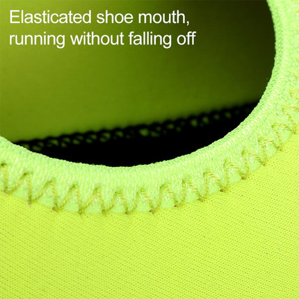 Non-slip Plastic Grain Texture Thick Cloth Sole Solid Color Diving Shoes and Socks, One Pair, Size:M (Fluorescent Green)-garmade.com