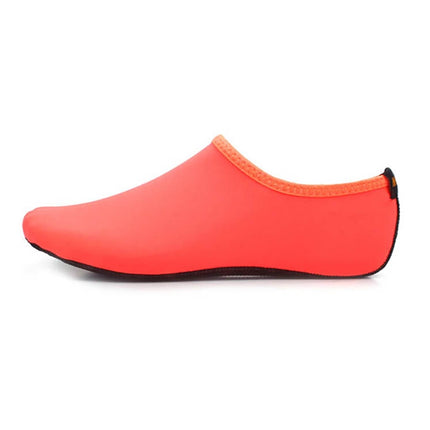 Non-slip Plastic Grain Texture Thick Cloth Sole Solid Color Diving Shoes and Socks, One Pair, Size:XXXL (Orange)-garmade.com