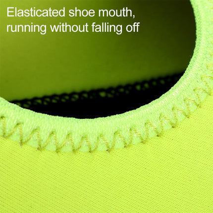 Non-slip Plastic Grain Texture Thick Cloth Sole Solid Color Diving Shoes and Socks, One Pair, Size:XXXL (Fluorescent Green)-garmade.com