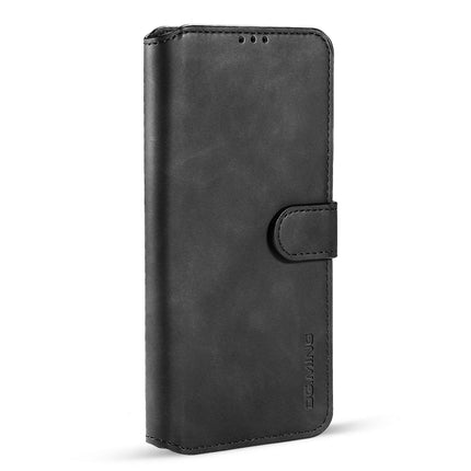 For Samsung Galaxy S21 5G DG.MING Retro Oil Side Horizontal Flip Case with Holder & Card Slots & Wallet(Black)-garmade.com