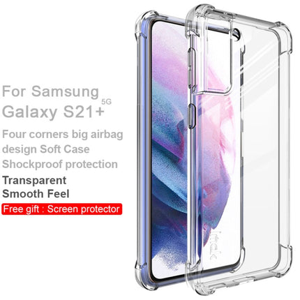 For Samsung Galaxy S21 Plus 5G IMAK All-inclusive Shockproof Airbag TPU Case with Screen Protector(Transparent)-garmade.com