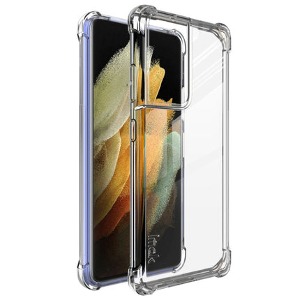 For Samsung Galaxy S21 Ultra 5G IMAK All-inclusive Shockproof Airbag TPU Case with Screen Protector(Transparent)-garmade.com