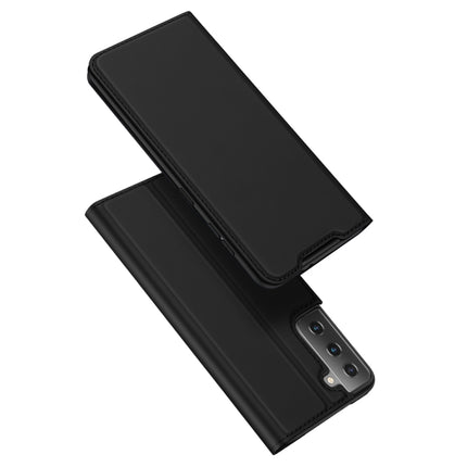 For Samsung Galaxy S21 5G DUX DUCIS Skin Pro Series Horizontal Flip PU + TPU Leather Case with Holder & Card Slots(Black)-garmade.com