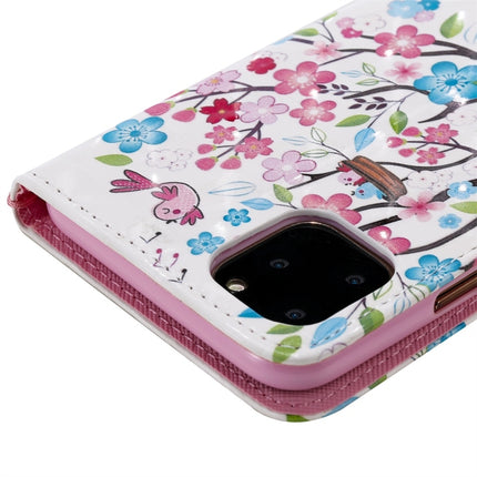 For iPhone 11 Pro Max 3D Painted Pattern Horizontal Flip Leather Case, with Wallet & Holder & Card Slots & Lanyard(Girl Under The Tree)-garmade.com