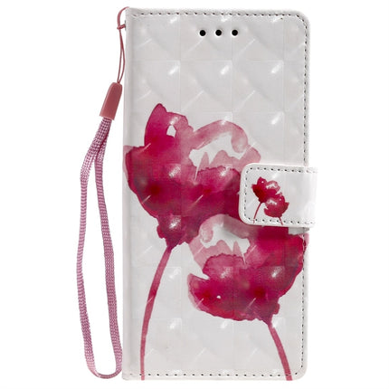 For Galaxy Note 10 3D Painted Pattern Horizontal Flip Leather Case, with Wallet & Holder & Card Slots & Lanyard(Red Rose)-garmade.com