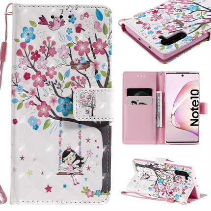 For Galaxy Note 10 3D Painted Pattern Horizontal Flip Leather Case, with Wallet & Holder & Card Slots & Lanyard(Girl Under The Tree)-garmade.com