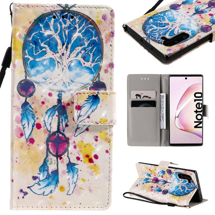 For Galaxy Note 10 3D Painted Pattern Horizontal Flip Leather Case, with Wallet & Holder & Card Slots & Lanyard(Wind Chimes)-garmade.com