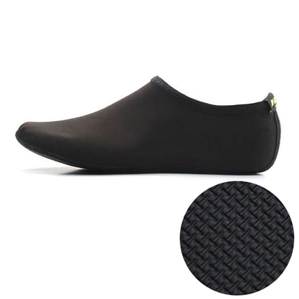 3mm Non-slip Rubber Embossing Texture Sole Solid Color Diving Shoes and Socks, One Pair(Black)-garmade.com